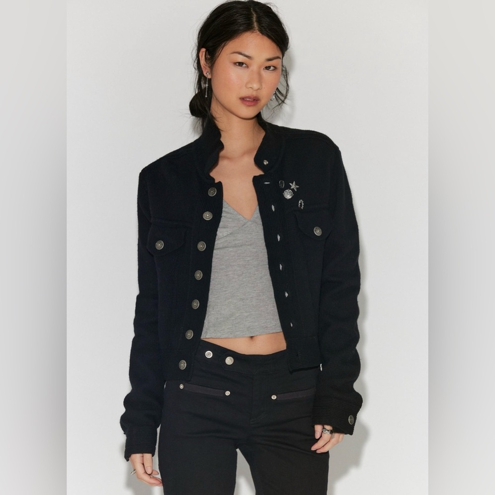 NEW WE THE FREE PEOPLE UPTOWN SWEATER KNIT JACKET COAT BLACK XS SOLD OUT RARE ⚡️